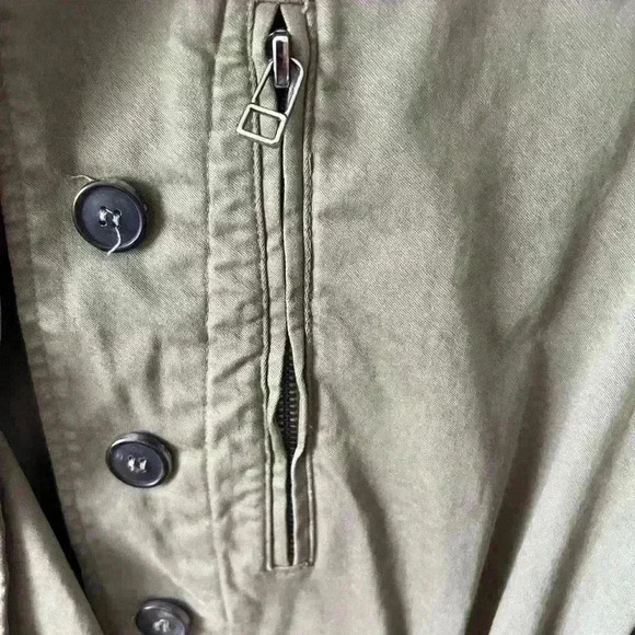 Zara Basic utility army military jacket, size xs, olive army green - Picture 3 of 11